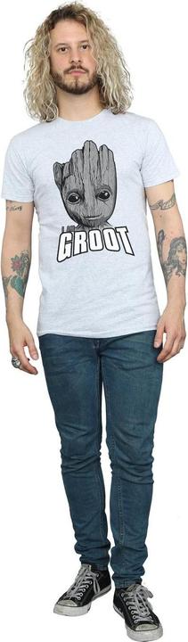 Actual product image Mens Guardians Of The Galaxy Groot Face T-Shirt (L)