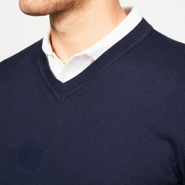 Produktbild Inesis Herren Golf Pullover V-Ausschnitt Baumwolle - CW100 marineblau