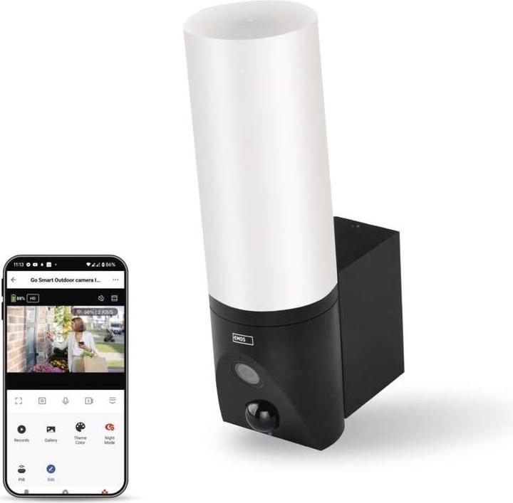 Produktbild Emos GoSmart Rotierende Outdoor IP Kamera mit WiFi und Licht IP-310 TORCH, schwarz (2304 x 1296 Pixels)