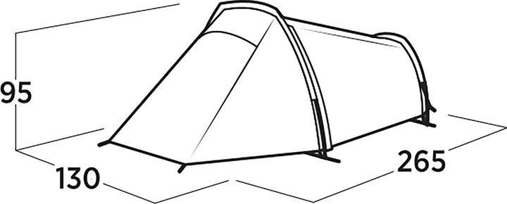 Immagine prodotto Easy Camp Tunnelzelt Sarek 1 (dunkelgr?n/orange, Modell 2025) (Tenda a tunnel, 1.80 kg, 1 persona)