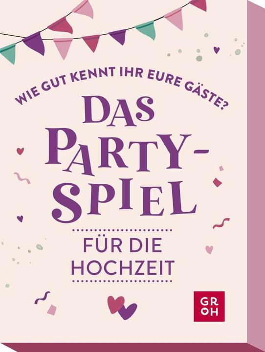 Actual product image Wie gut kennt ihr eure Gäste? Das Partyspiel für die Hochzeit (German, Groh publishing house, 2024)