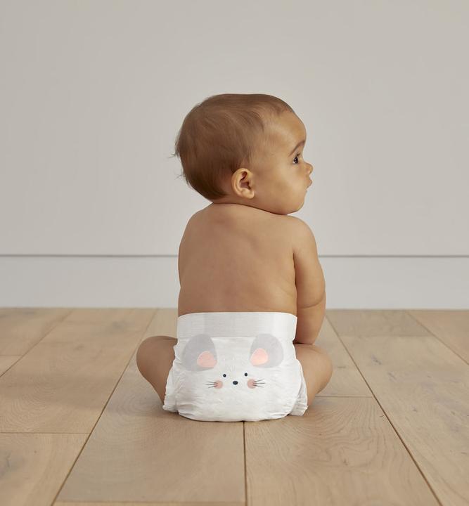 Actual product image Kit & Kin Nappies (Size 3, Monthly box, 136 Piece)