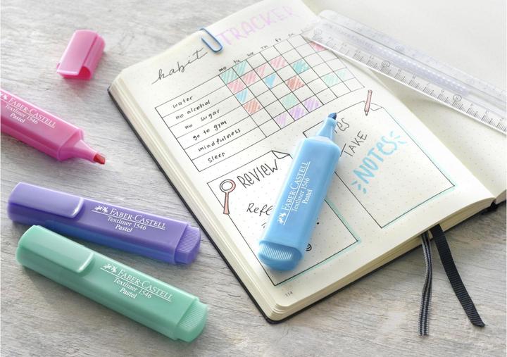 Produktbild Faber-Castell Textmarker Pastell 4er pack (Mehrfarbig, 5 mm, 4 x)