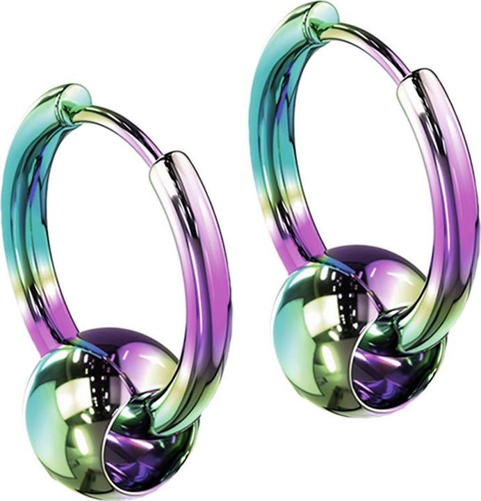 Produktbild Star Piercing Ohrring farbig Anhänger Kugel (ohne Messing, Chirurgenstahl 316L)