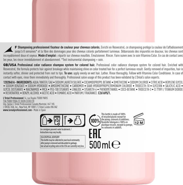 Actual product image L'Oréal Professionnel Serie Expert Vitamino Color (500 ml, Liquid shampoo)