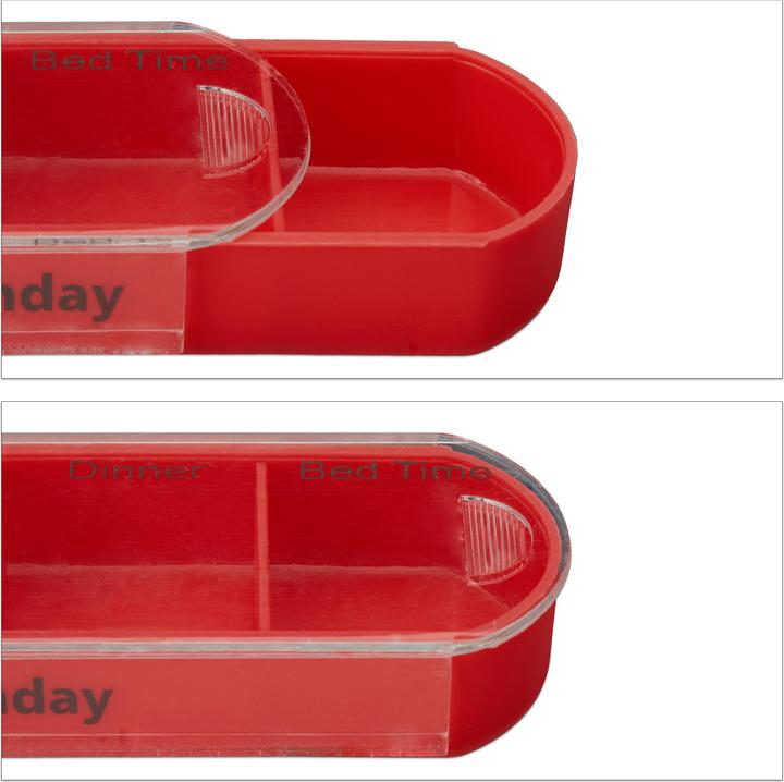 Image du produit Relaxdays Pilulier 7 jours 4 compartiments