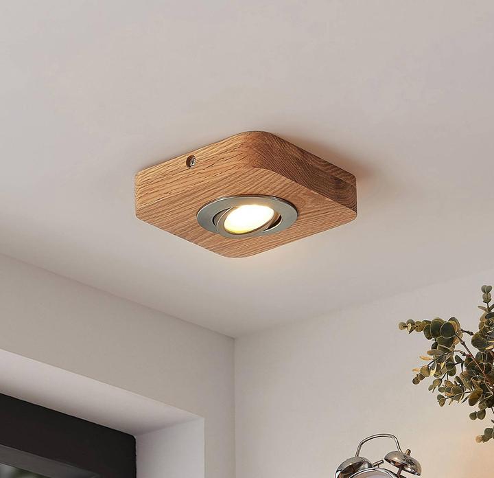 Immagine prodotto Lindby Plafoniera Mikari LED in legno, a 1 luce. (310 lm)