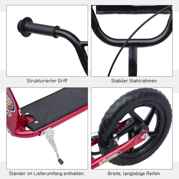 Produktbild Homcom Kinderroller Anti-Rutsch Trittfläche, Metallfahrradständer zum Parken