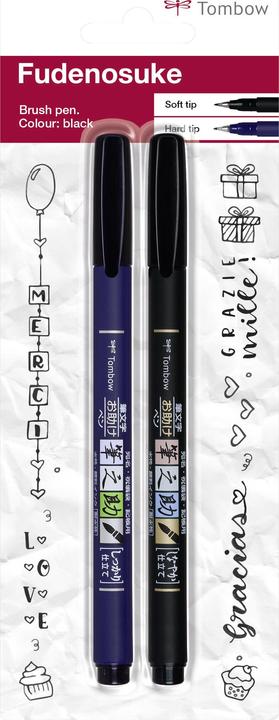 Produktbild Tombow Kalligraphie-Stift WS-BH / BS (Schwarz, 2 x)