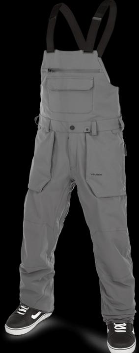 Actual product image Volcom Snowboard Men's Roan BIB Overall - Dark Grey-S (S)