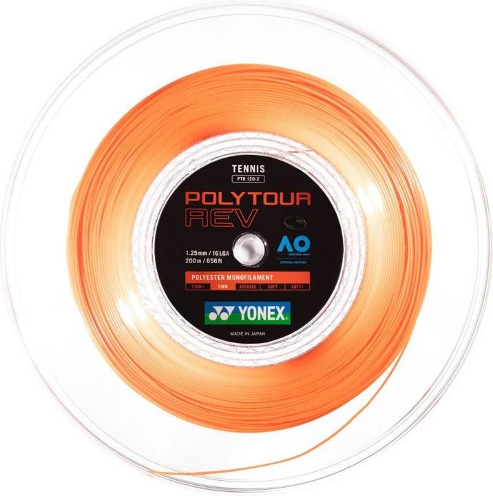 Yonex TPTR125-2YX Poly Tour Rev 125 Rolle 200m bright orange, 1,25mm