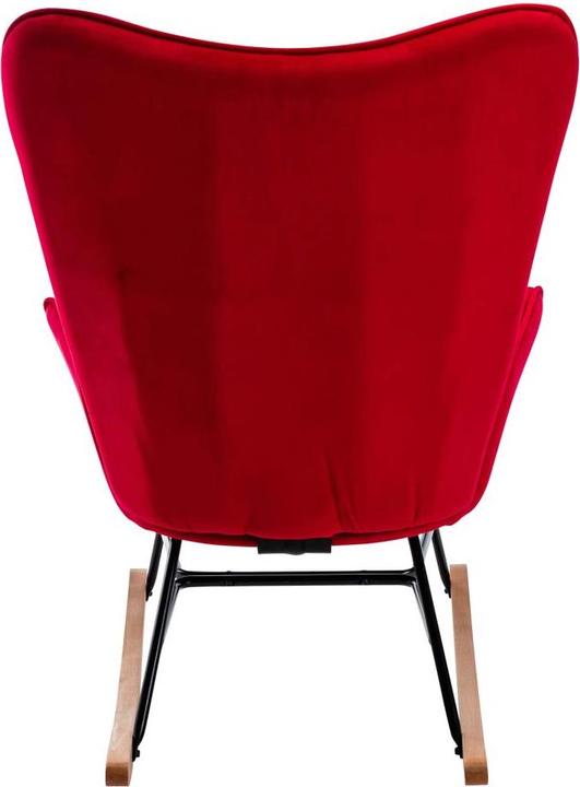 Actual product image CLP Sanka Velvet Rocking Chair, red