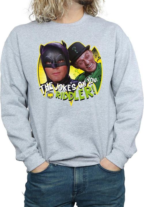 Actual product image Mens Batman TV Series The Riddler Joke Cotton Sweatshirt (XXL)