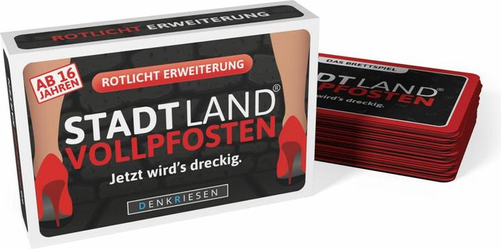 Denkriesen STADT LAND VOLLPFOSTEN – ROTLICHT Erweiterung "Jetzt wird's dreckig" zum offiziellen Brettspiel (Deutsch)