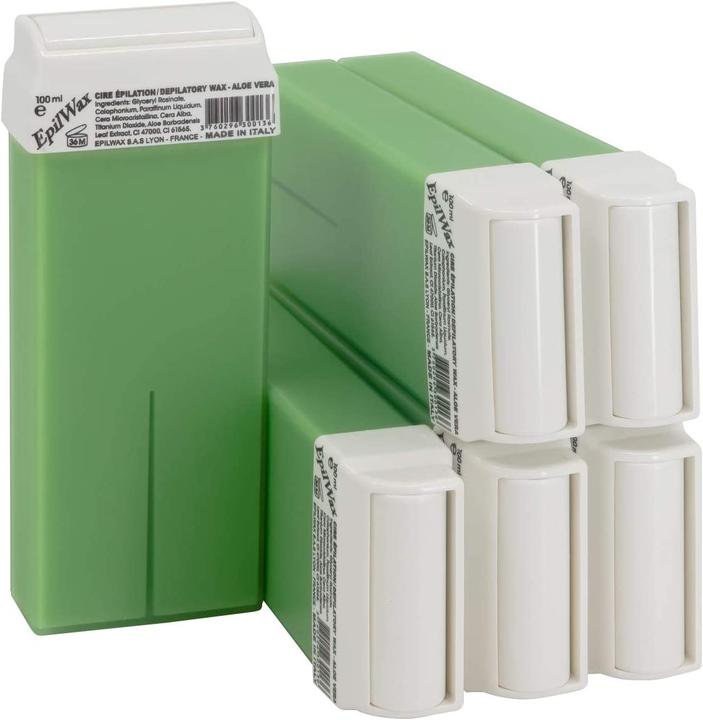 Immagine prodotto EpilWax Set per ceretta per la depilazione con supporto (250 ml, 109 x)