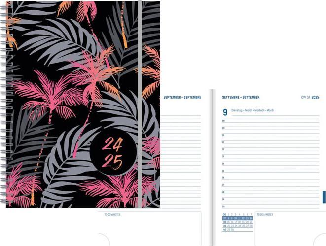 Simplex Agenda scolaire Emotions 24/25 500212.25 1T/1S 12M Jungle ML 12x16.5cm (A6, Allemand)