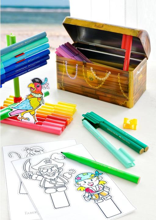 Actual product image Faber-Castell Felt tip pens Connector treasure chest (Multicoloured, 33 x)