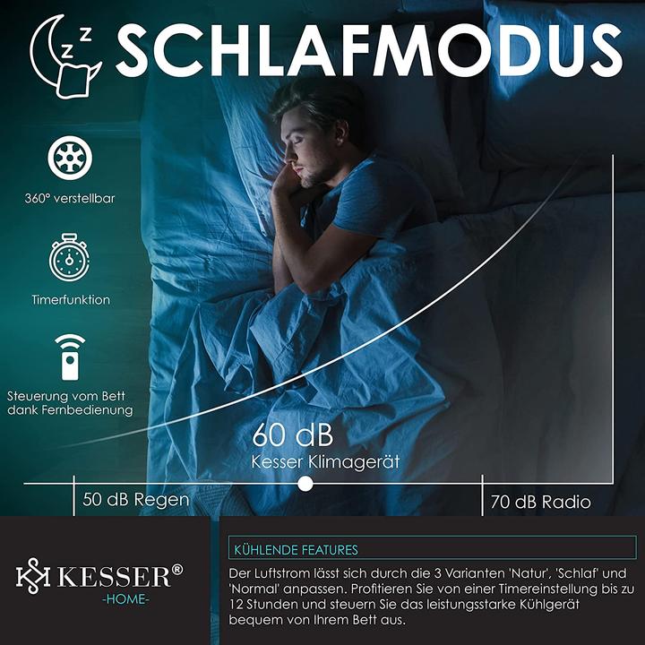 Produktbild Kesser 4in1 Mobile Klimaanlage Schwarz/Silber