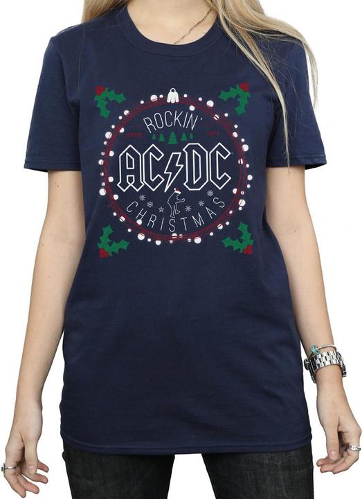 Produktbild AC/DC Weihnachten Kreis Baumwolle Boyfriend TShirt (XXL)
