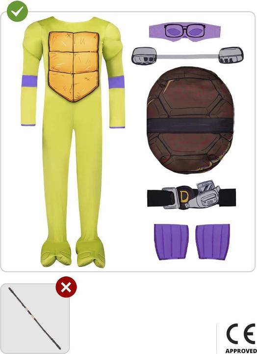 Actual product image Metamorph Teenage Mutant Ninja Turtles – Donatello Kostüm für Kinder (140, 146, 152)