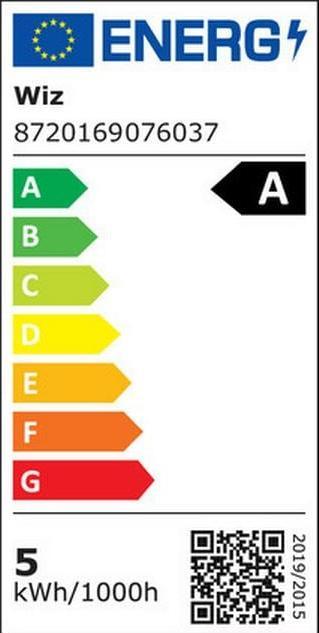 Energie-Label WiZ Filament-Lampe (E27, 4.30 W, 903 lm, 1 x, A)