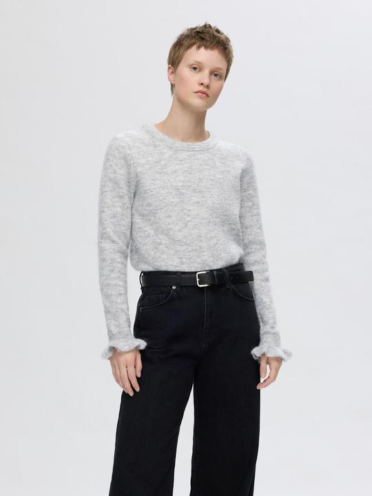Image du produit Selected Femme Pull en tricot à manches ruchées (L)