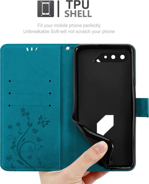Produktbild Cadorabo Flower Book Hülle (Asus ROG Phone 5)
