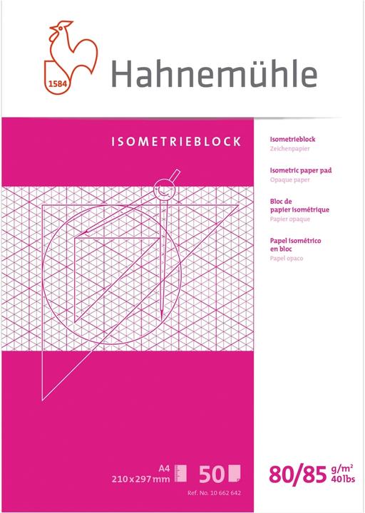Hahnemühle Bloc isométrique A4 50BL rugueux. (A4)