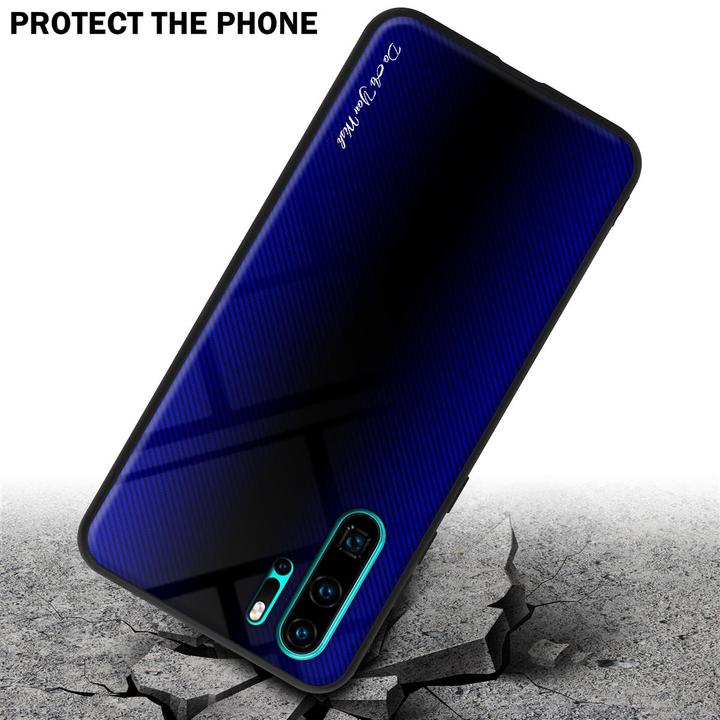 Actual product image Cadorabo TPU Striped Glass Cover (Huawei P30 Pro)