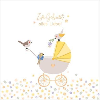 Produktbild Glückwunschkarte Zur Geburt alles Liebe! - QuadrArt