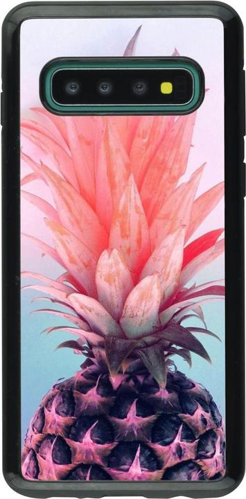 Produktbild PhoneLook Hülle Hybrid Armor schwarz Purple Pink Pineapple (Samsung Galaxy S10+)