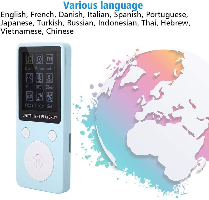 Immagine prodotto Dpofirs Mini lettore MP4 musicale blu (32 GB)