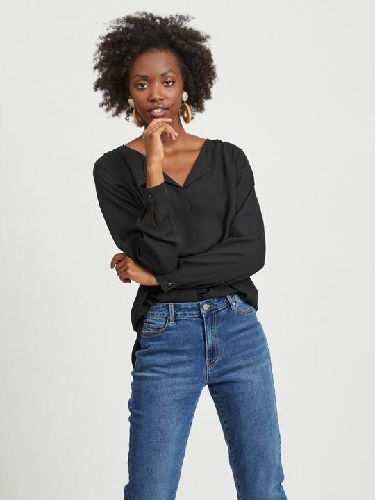 Actual product image Vila High Low Split Collar Shirt (XXL)