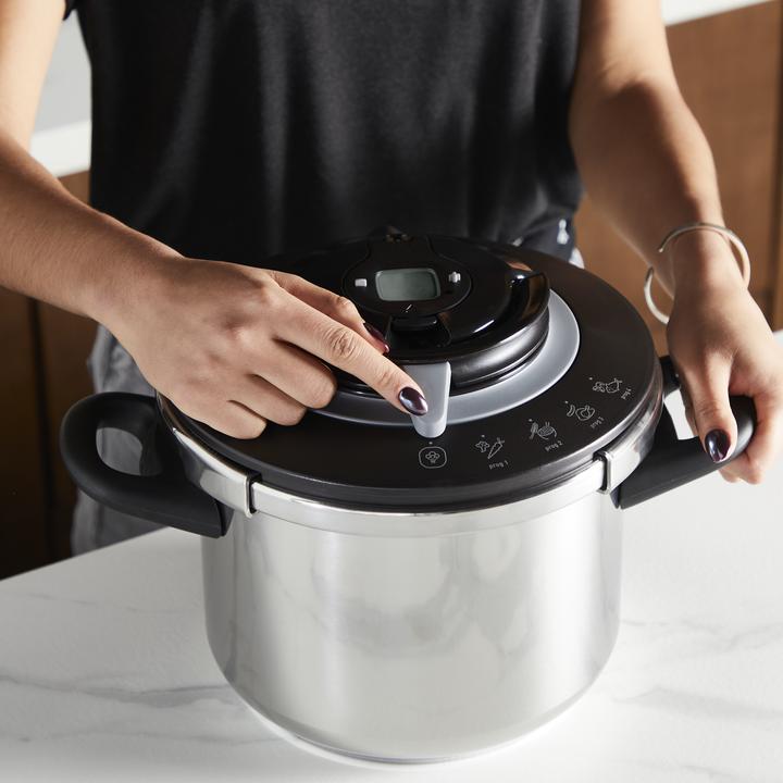 Image du produit Tefal Clipso+ Chef 6L Schnellkochtopf (22 cm, Cuiseur à vapeur, Acier inoxydable)