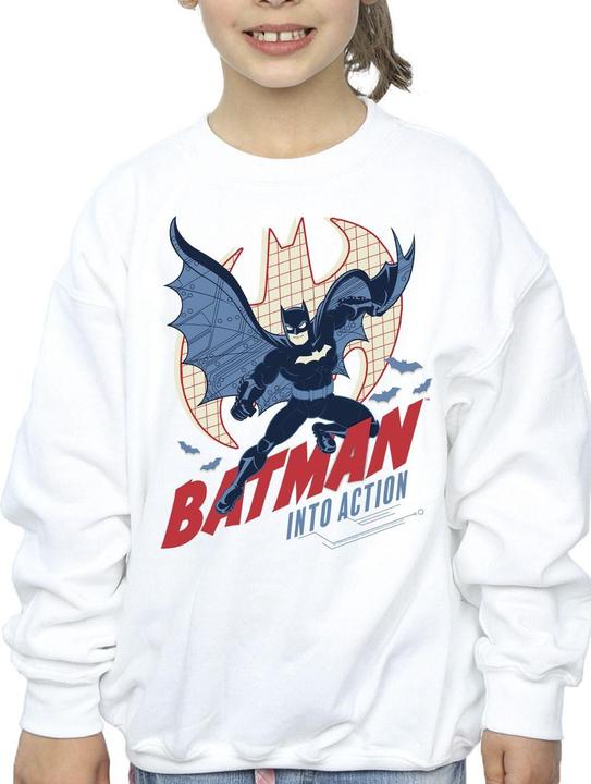 Actual product image Girls Batman Into Action Sweatshirt (104)