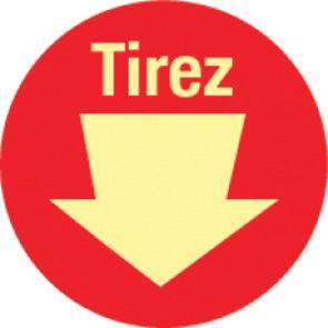 Actual product image Werkstarck Photoluminescent door markings