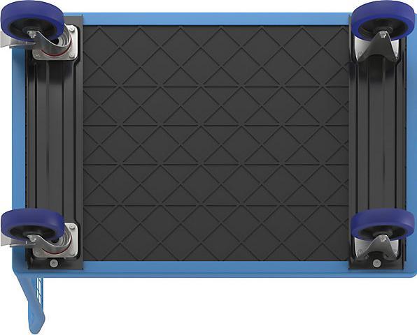Actual product image eurokraft pro Platform truck with mesh panels, shelves LxW 1200 x 800 mm, fully elastic. (500 kg)
