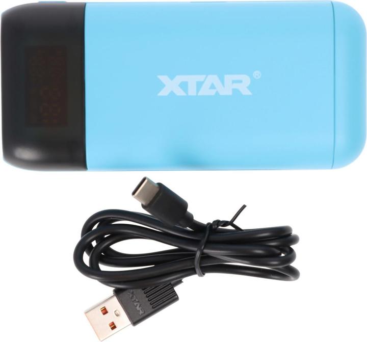 Produktbild Xtar PB2SL 2-fach Ladegerät und Powerbank, für Li-Ionen Akkus, mit Display (Ladegerät ohne Akku)