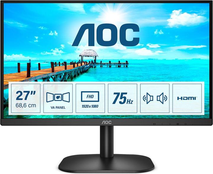 Produktbild AOC 27B2AM 27 Zoll VA FHD 1920 x 1080 16:9 4000:1 250 cd (1920 x 1080 Pixel, 27")