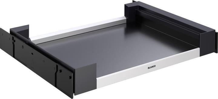 Productafbeelding Blanco Flat Lade 60 uittrekbaar | kunststof, aluminium, plaatstaal zwartgrijs | 60 basiselement