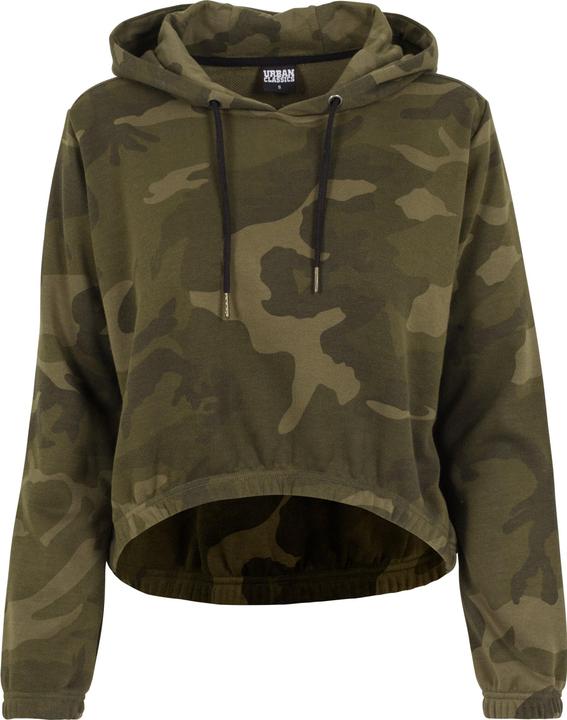 Urban Classics Ladies Camo Cropped Hoody