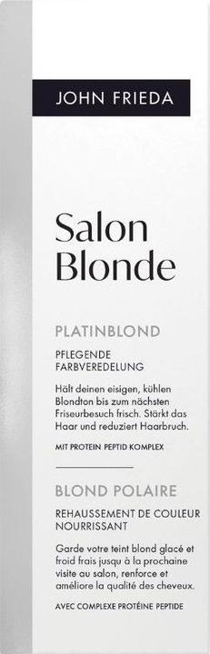 Actual product image John Frieda Salon Blonde Platinblond Pflegende Farbveredelung - 120ml (Platinum blonde)