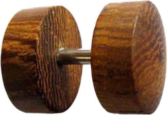 Star Piercing Fake Plug aus Rebhuhnholz (Organisch, ohne Messing)
