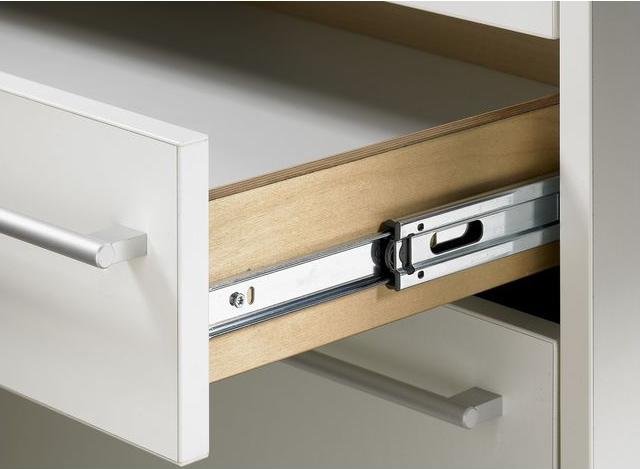 Produktbild Hettich Schubladenschiene Vollauszug 400 mm mit Anschlagdämpfung chromatiert 9126921 2 Stück