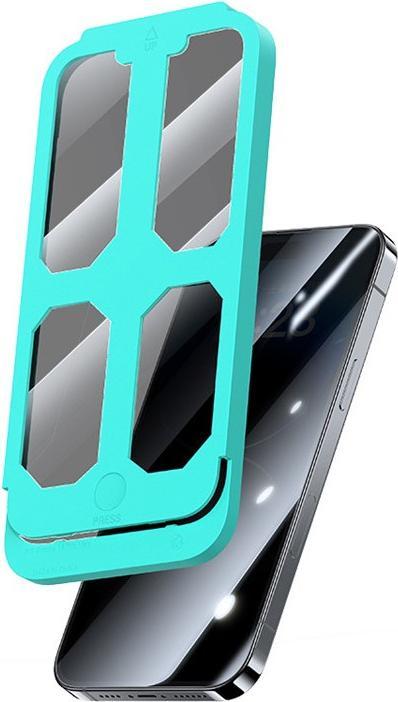 Actual product image Usams Protective glass film incl. installation tool Privacy iPhone 14 / 13 / 13 Pro (1 Piece, Apple iPhone 14, Apple iPhone 13 Pro, Apple iPhone 13)