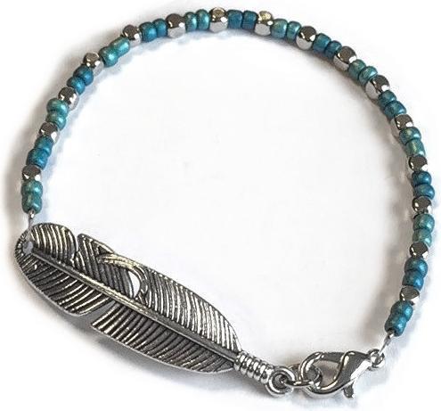 Actual product image Hobby & Crafting Fun Pendant with double eyelet "Feathers", 3 pcs, approx. l 4.6 x w 1.1 cm (Metal)