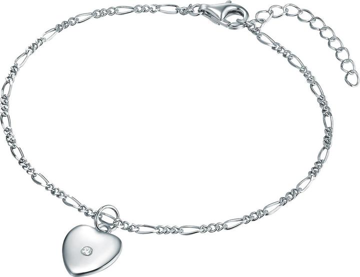 Lulu & Jane Herz Sterling Silber Diamant silber 17,0 cm Basislänge + 3,0 cm Verlängerung - 33128 (17 cm, Sterling Silber)