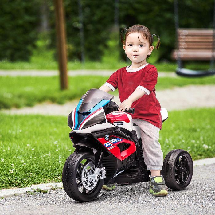 Image du produit Swisshandel24 Moto électrique enfant tricycle 6V, 3 modes musicaux 2,5 km/h à partir de 18 mois PP métal rouge (6 V)