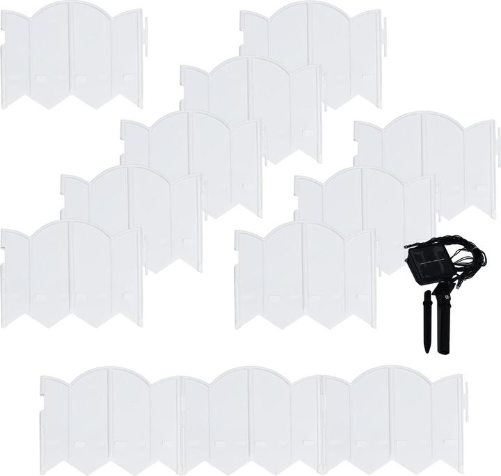 Produktbild HTI-Living Beetumrandung Nessa Solar Cloud 12-teilig Weiss (252 cm)