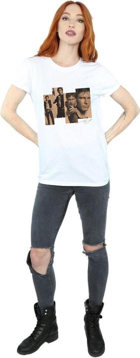 Actual product image Star Wars Womens/Ladies Han Solo Photoshoot Cotton Boyfriend T-Shirt (L)